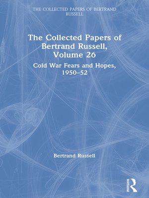 cover image of The Collected Papers of Bertrand Russell, Volume 26